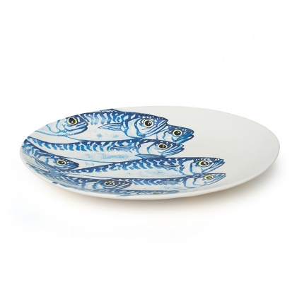 Large Oval Platter Mackerel: click to enlarge
