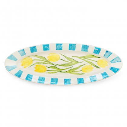 Tulip XL Oval Rimmed Platter: click to enlarge