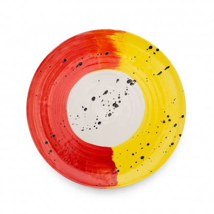 Swish Red & Yellow Dinner Plate : click to enlarge