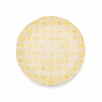 Dinner Plate Lace Yellow: click to enlarge