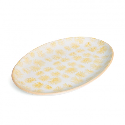 Oval Platter Palm Yellow: click to enlarge