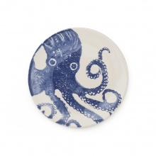 Side Plate Octopus Blue