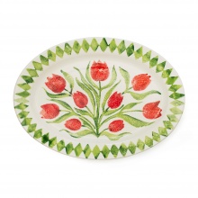 Tulip Oval Rimmed Platter