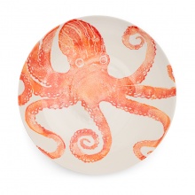 Octopus Serving Bowl Large Orange